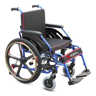 China Aluminum alloy transfer wheelchair with manual wheelchair using manual aluminum wheelchair for handicapped for sale