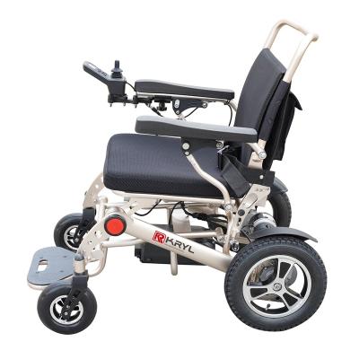 China Aluminum Alloy Electric Wheelchair Scooter Lightweight Foldable Wheelchair For Elderly for sale