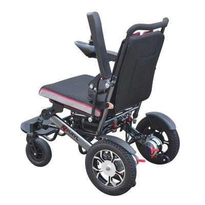 China Powered Aluminum Alloy Wheelchair Super Lightweight Durable Using Low Price Portable Electric Folding Wheelchair For Elderly for sale