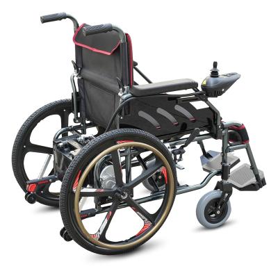 China Top Selling Aluminum Alloy Guaranteed Quality Dual Control Portable Electric Wheelchair For Elderly for sale