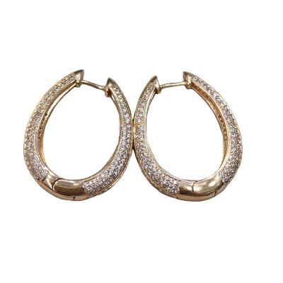 China Fashionable 2022 new style high quality circle earring with gold plated for girl women for gift party wedding for sale