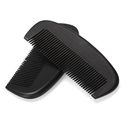 China Beard Grooming Wooden Black Beard Comb Private Portable Handheld Anti Static Logo Men for sale