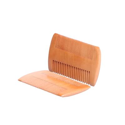 China Beard Grooming Highest Quality Wooden Logo Color Customized Double Sided Wooden Beard Comb for sale