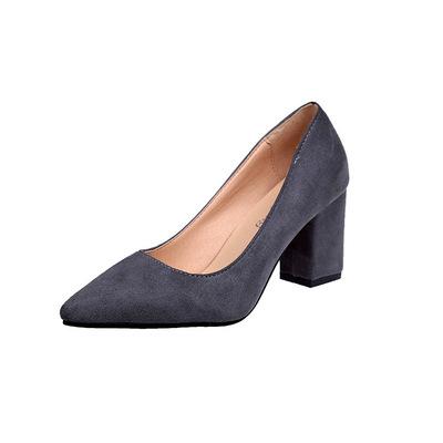 China Most Popular Women's Breathable Pumps Size36 Sharp Toe High-Heeled Shallow Mouth Black for sale