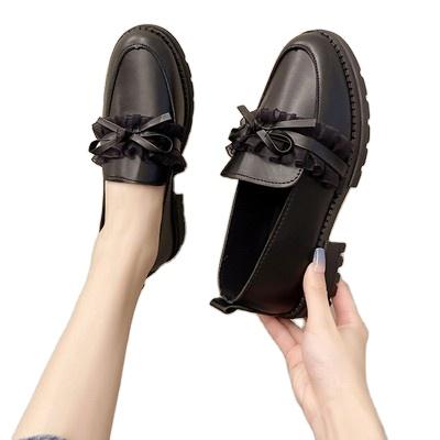 China Lady Casual Driving Shoes White Leather Women's Flat Factory Loafers Flat Shoes for sale