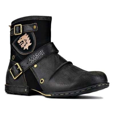 China Thermal Professional Made Leather Waterproof Mens Boots Leisure Sport Black Boots for sale