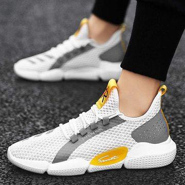 China Fashion Trend Factory Wholesale Men's Sports Shoes Breathable Mesh Light-Weight Men Sneakers for sale