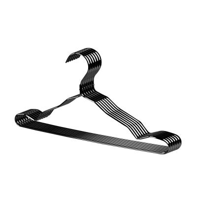 China Wholesale Durable Matte Black Metal Aluminum Coat Hanger for sale