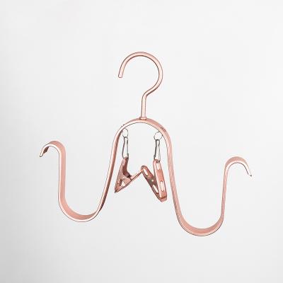 China SHOW Wholesale Aluminum Shoe Hanger With 2 Clothes Clip for sale