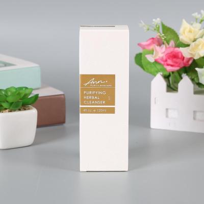 China Recyclable Customized Printing Facial Detergent Packaging Printed Paper Cosmetic Box for sale