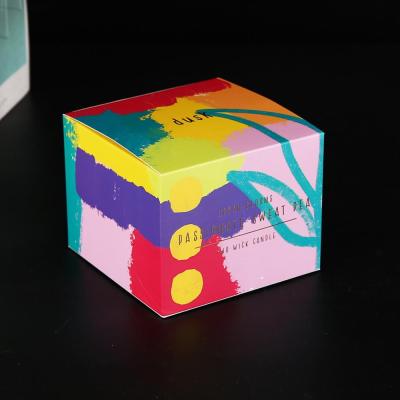 China Recyclable Custom Design Paper Packaging Box For Candle for sale