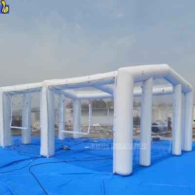 China Advertising new transparent inflatable airtight tent with air pump, inflatable clear sealed tent for advertising for sale