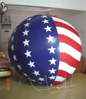 China Sales Promotion USA National Day Inflatable Sphere Helium Balloon For Holiday for sale