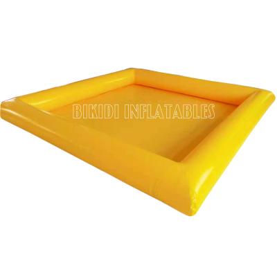 China 0.9mm PVC 3m square yellow inflatable swimming pool for sale, inflatable water pool for sale