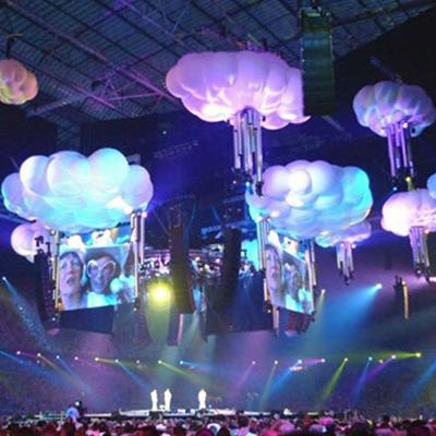 China 210T Nylon Ripstop Oxford Taffeta Stage Decoration Giant Inflatable Cloud, LED Light Inflatable Cloud Balloon C2016 for sale