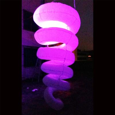 China 210T Ripstop Oxford Nylon Taffeta Lighting Inflatable Spiral Balloon Good Price, Led Color-changing Balloon For Decoration C2002 for sale