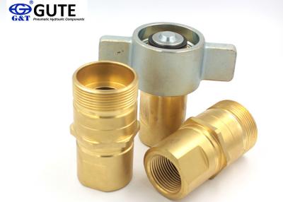 China Brass Industrial Quick Disconnect Couplings GT-L2 With Heavy Duty Wing Nut Sleeve for sale