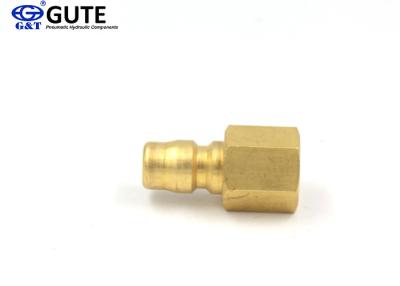 China Non - Valve Quick Disconnect Coupling , Female Thread Brass Quick Disconnect Fittings for sale