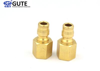 China Male Thread Brass Quick Release Coupling , Non - Valve Quick Release Fittings for sale