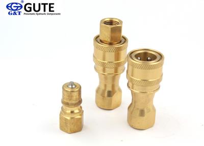 China Corrosion Resistant Brass Quick Coupler , Rated Flow 23 L / Min Pneumatic Quick Coupling for sale