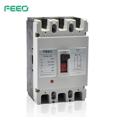 China Plastic FPVM Molded Case Circuit Breaker Switch 3P 4P 1000V 1500V 16A 20A 63A 100A 125A 200A 250A 400A 630A 800A 1000A 1250A DC MCCB for sale