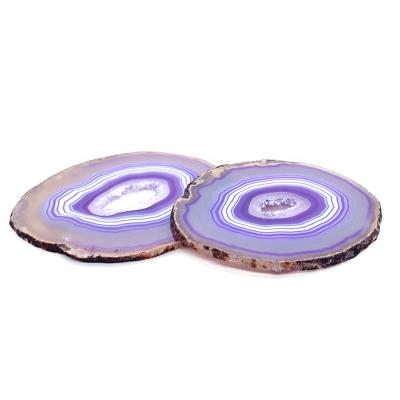 China Wholesale Natural Crystal Geode Coaster Geode Agate Slice From Europe Agate Coasters for sale