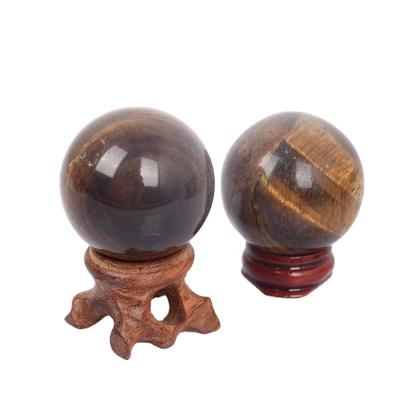 China Europe Tiger Eye Crystal Ball Healing Wholesale Natural Crystal Ball Meditation for sale