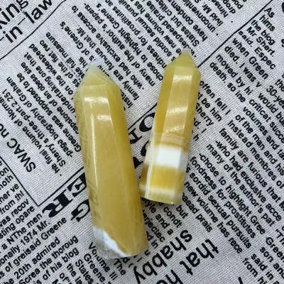 China Wholesale Natural Crystal Gold Healing Magic Wand Europe Stone Frozen Stone Point For Souvenir en venta