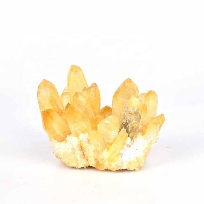 China Europe Wholesale Natural Quartz Ghost Crystal Cluster Healing Quartz Crystal citrine group for sale