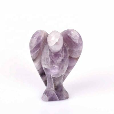 China Wholesale Exquisite Natural Fantasy Amethyst Crystal Angel Carving Healing Stone Home Decorations from Europe for sale