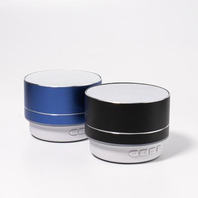 中国 AirPlay A10 portable mini metal fm radio tooth wireless speaker cheap colorful small speaker blue round 販売のため