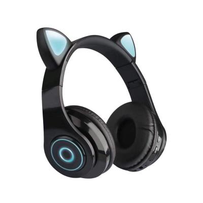 China New Arrival Kids Youth LED Headset Support TF Card 3.5mm Plug Cat Ear Noise Canceling Headphones Blootooth 5.0 Earphone With MIC à venda