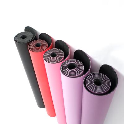 China Fitness & Eco-Friendly Logo Yoga Exercise Factory Anti Slip Travel PU Natural Rubber Yoga Mat Custom Made Yoga Mat for sale