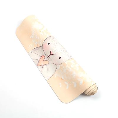 China Fitness & Popular high quality yoga mat wholesale natural rubber suede yoga mat kids rabbit yoga mat for sale