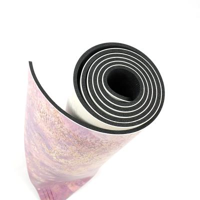 China Fitness & High Quality Non Slip Wholesale Custom Logo Yoga Exercises And PU Printed Rubber Yoga Mat With Yoga Mat Bag for sale