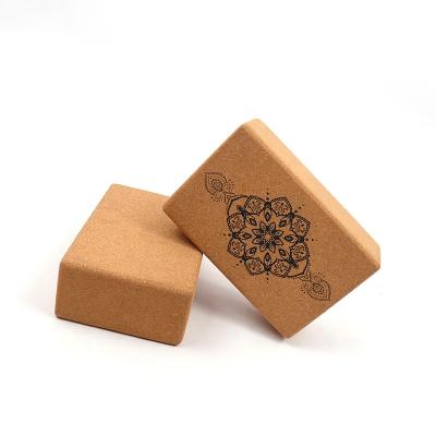 China Fitness & Yoga Exercises Wooden Block High Quality Cork Yoga Block Natural Fitness Yoga Block Manufacturers for sale