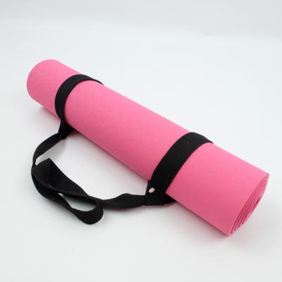 China Yoga Tape Logo Fitness Tape Custom Non Slip Yoga Mat With Carrying Strap for sale