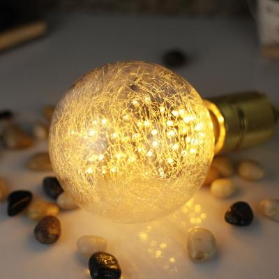 China Home G125 Led Fiberglass Full Sky Star Bulb Antique Decorative Warm Light Bulb Christmas Holiday Light 220V 3W E27 for sale