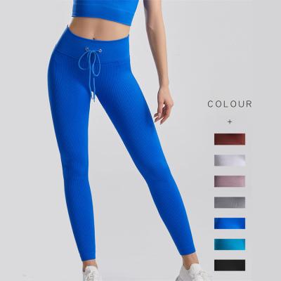 China Breathable Tik Tok Hot High Waist Butt Lift Workout Tight Compression Sport Pants Custom Logo Bubble Butt Fitness Yoga Gaiters For Women for sale