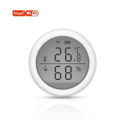 China Tuya Smart WiFi Temperature Sensor Humidity Detector Indoor Hygrometer Thermometer with LCD Display Support Alexa Google Home RY-THS01F for sale