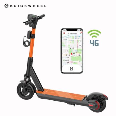 China Kuickwheel Unisex Factory Sharing/Rental Electric Kick Scooter With 4G IoT GPS Switchable Battery for sale