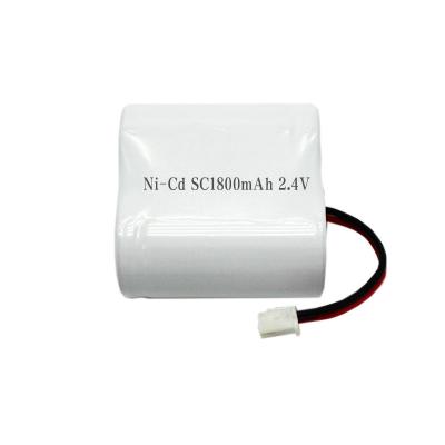 China SC1800mah Emergency Light Ni Cd Battery Pack 2.4 Volt Batteries for sale