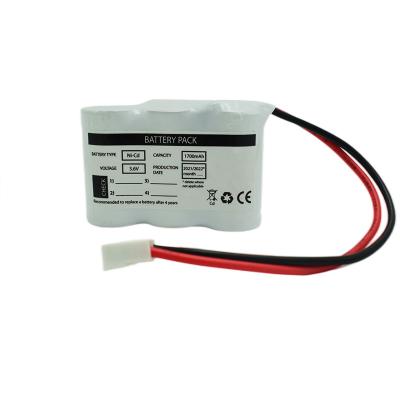 China SC1700mah Emergency Light Ni Cd Battery Pack 3.6 Volt Side By Side Configuration en venta