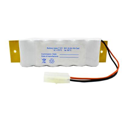 China SC1800mAh 7.2 V Exit Sign Emergency Light Ni Cd Battery With Backplate Te koop