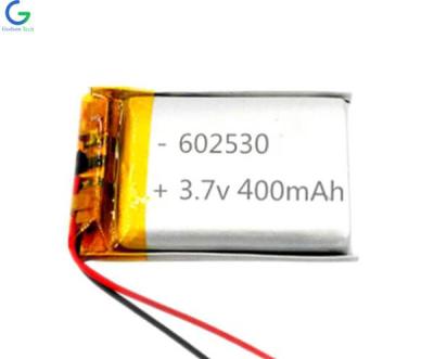 China Lithium-Polymer-Batterie 602530 400mAh 3.7V zur guten Sicherheit zu verkaufen