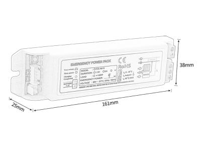 China OEM DC 21-100V Emergency Power Pack 6-13W Emergency Lighting Kit à venda