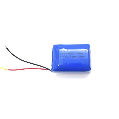 China Lithium-Ionen-Polymer 232738 2700mAh 3,8V mit PCB und UL1571 24AWG RED&BLACK zu verkaufen