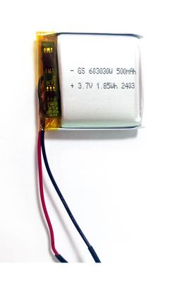 China Li-ion Polymer 603030 500mAh 3.7V With PCM zu verkaufen