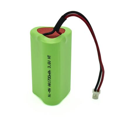 China High Capacity 3.6 V AA1700mAh Ni Mh Battery Cell For Emergency Lighting And Power Tools for sale