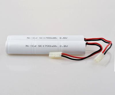 China NiCd 0.1C Licht-Zellgewicht des Akku-Satz-3,6 V SC1700mAh zu verkaufen